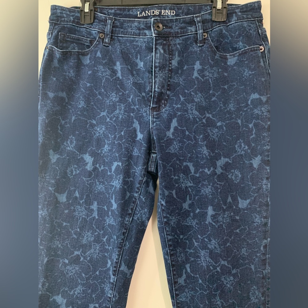 Land’s End mid rise slim skinny jeans women size 14